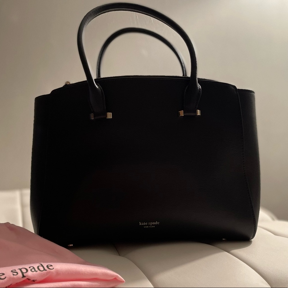 Kate Spade Black Leather Convertible Satchel